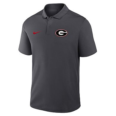 Men's Nike Anthracite Georgia Bulldogs Primetime Victory Primary Logo Performance Polo