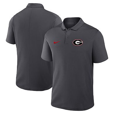Men's Nike Anthracite Georgia Bulldogs Primetime Victory Primary Logo Performance Polo