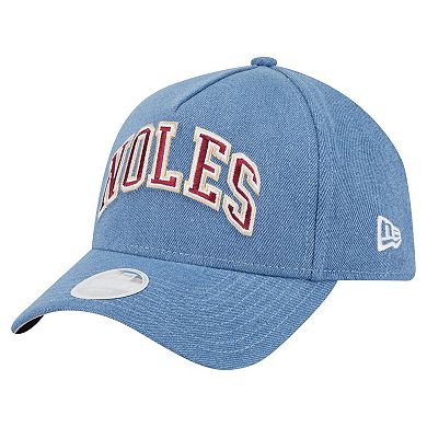 Women's New Era Denim Florida State Seminoles A-Frame 9FORTY Adjustable Hat