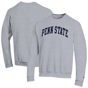 Men's Champion Heather Gray Penn State Nittany Lions Basic Arch Fleece Pullover Sweatshirt