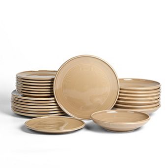 Earth & Clay Harmony Stoneware 24 pc Dinnerware Set