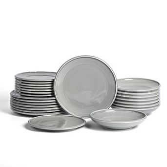 Earth & Clay Harmony Stoneware 24 pc Dinnerware Set