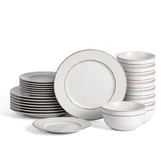Earth & Clay 24 pc Hazel Stoneware Dinnerware Set