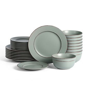 Earth & Clay 24 pc Hazel Stoneware Dinnerware Set