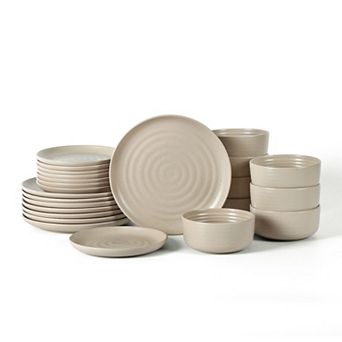 Earth & Clay Ion Stoneware 24 pc Dinnerware Set
