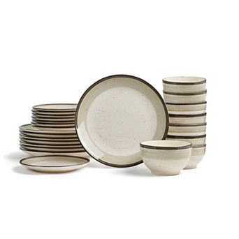 Earth & Clay Harlow 24 pc Earthenware Dinnerware Set
