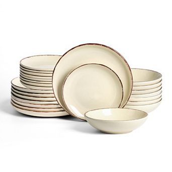 Earth & Clay Heath Stoneware 24 pc Dinnerware Set