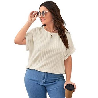 Women's Summer Loose Oversized T-Shirt Casual Solid Round Neck Classics Top