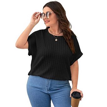 Women's Summer Loose Oversized T-Shirt Casual Solid Round Neck Classics Top