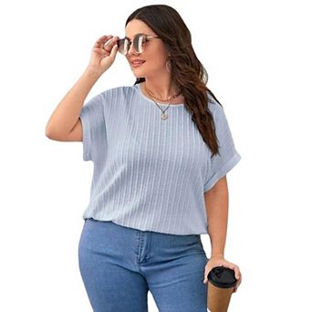 Women's Summer Loose Oversized T-Shirt Casual Solid Round Neck Classics Top