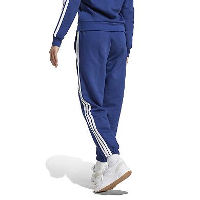 Juniors' adidas Essentials 3-Stripes Fleece Loose Sportswear Pants