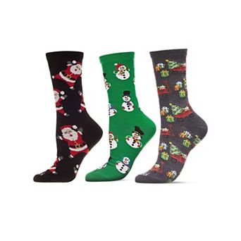 3 Pair Bundle Women's Holiday Crew Socks