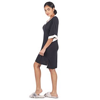 Women's Contrast Trim Basic Loose Modal Sleepshirt