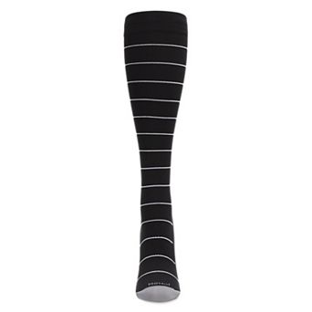 Women's Thin Striped Antimicrobial Nylon 15-20mmHg Graduated Compression Socks