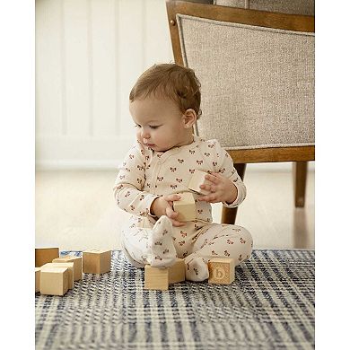 Girls Princess Bows Side Snap Cotton Blend Footie