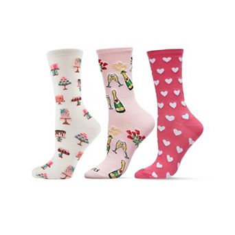 3 Pair Bundle Women's Celebration Crew Socks