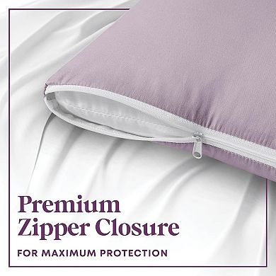 Circles Home 100% Cotton Throw Pillow Protector With Zipper (4 Pack)