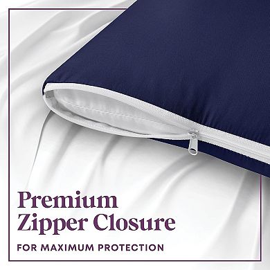 Circles Home 100% Cotton Breathable Throw Pillow Protector (2 Pack)