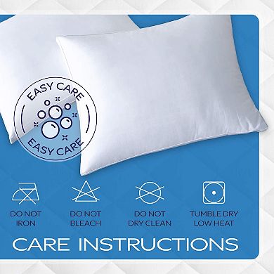 Maxi 100% Cotton Down Alternative Vacuum Packed Pillows White (2 Pack)