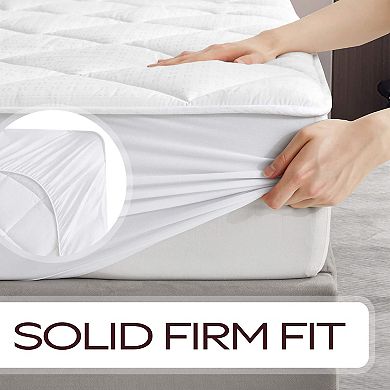 Maxi 100% Cotton Breathable Down Alternative Mattress Pad - White