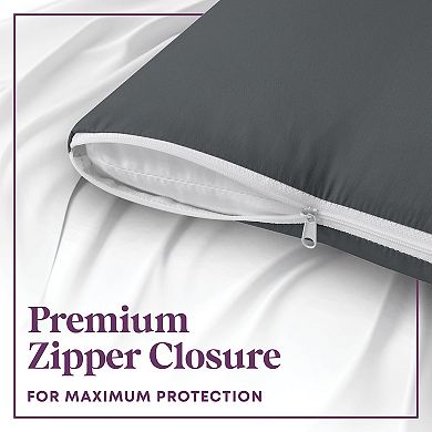 Circles Home 100% Cotton Throw Pillow Protector With Zipper (4 Pack)