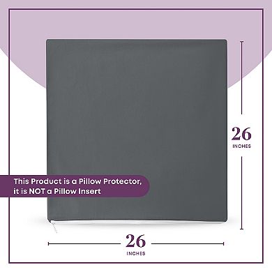 Circles Home 100% Cotton Throw Pillow Protector With Zipper (4 Pack)