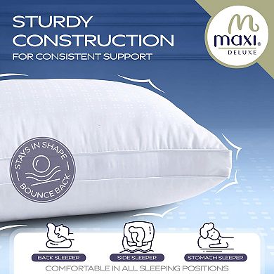 Maxi Cotton Microfiber Fill Breathable Pillow White (2 Pack)