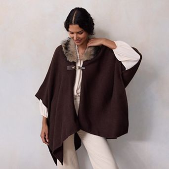 Women's LC Lauren Conrad Faux Fur Trim Rauna Top