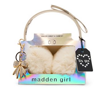Women's madden girl Bow Band Earmuff & Charm Gift Set