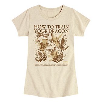 Girls 7-16 How To Train Your Dragon Field Guide Tee