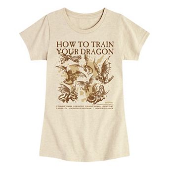 Girls 7-16 How To Train Your Dragon Field Guide Tee