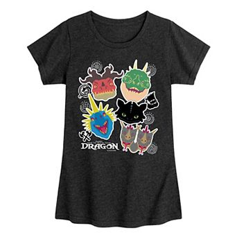 Girls 7-16 How To Train Your Dragon Stickers Tee