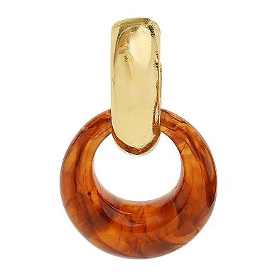 Emberly Gold Tone Double Hoop Earrings