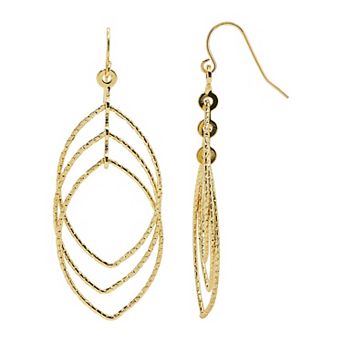 Emberly Gold Tone Multi Teardrop Earrings
