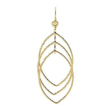 Emberly Gold Tone Multi Teardrop Earrings