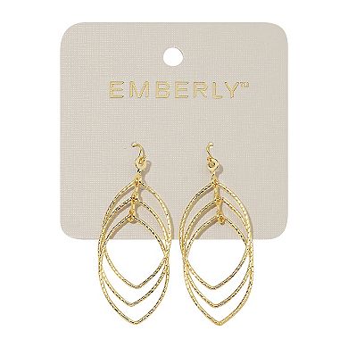 Emberly Gold Tone Multi Teardrop Earrings