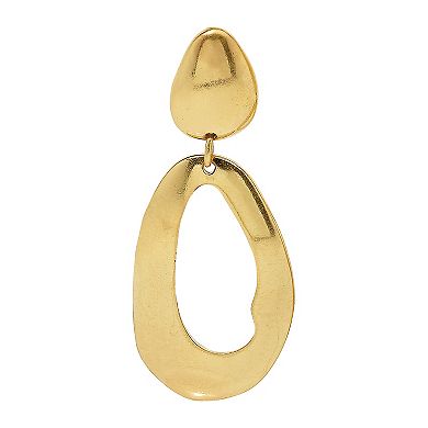 Emberly Gold Tone Abstract Teardrop Earrings