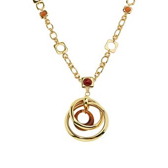 Emberly Gold Tone Pendant Necklace