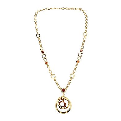 Emberly Gold Tone Pendant Necklace
