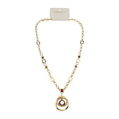 Emberly Gold Tone Pendant Necklace