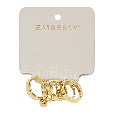 Emberly Gold Tone 5-Pk. Twist Ring Set
