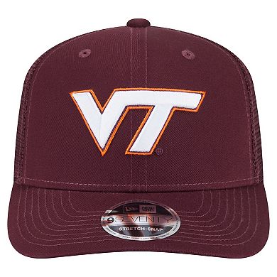 Men's New Era Maroon Virginia Tech Hokies Primary 9SEVENTY Trucker Stretch-Snap Hat