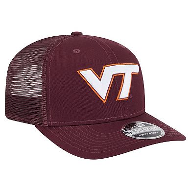 Men's New Era Maroon Virginia Tech Hokies Primary 9SEVENTY Trucker Stretch-Snap Hat