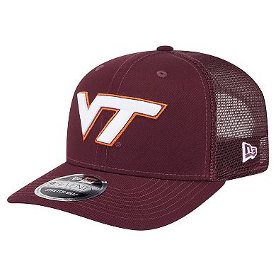 Men's New Era Maroon Virginia Tech Hokies Primary 9SEVENTY Trucker Stretch-Snap Hat