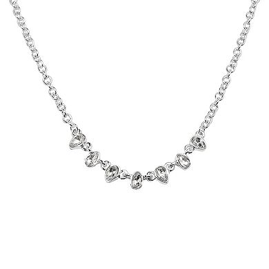 LC Lauren Conrad Silver Tone Teardrop Frontal Necklace