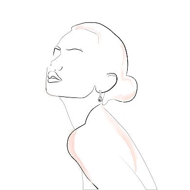 LC Lauren Conrad Silver Tone Teardrop Simulated Stone Earrings