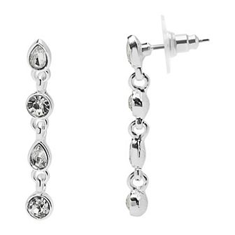 LC Lauren Conrad Silver Tone Teardrop Linear Earrings