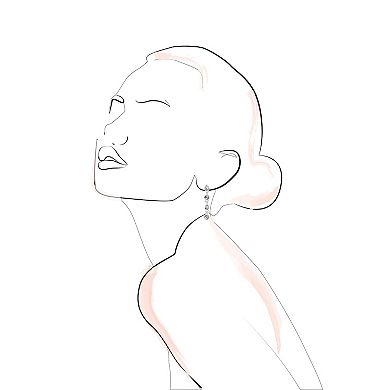 LC Lauren Conrad Silver Tone Teardrop Linear Earrings