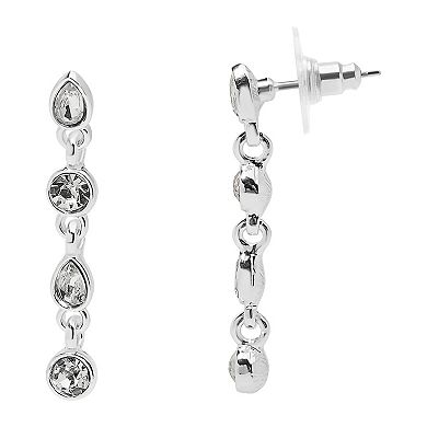 LC Lauren Conrad Silver Tone Teardrop Linear Earrings