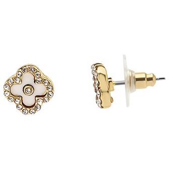LC Lauren Conrad Gold Tone Clover Stud Earrings